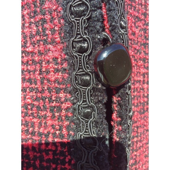 Vintage Pendleton Womens Wool Jacket Size 16 Burgundy Red Tweed Cardigan Classic - Picture 9 of 13